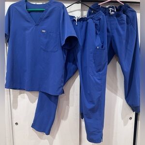 Figs denim scrub, extra large 3 piece set